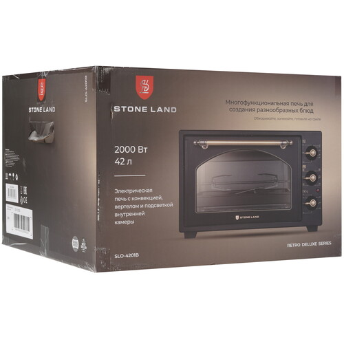 Купить Мини-печь Stone Land SLO-4201B черный  9309148. Характеристики, отзывы и цены в Донецке