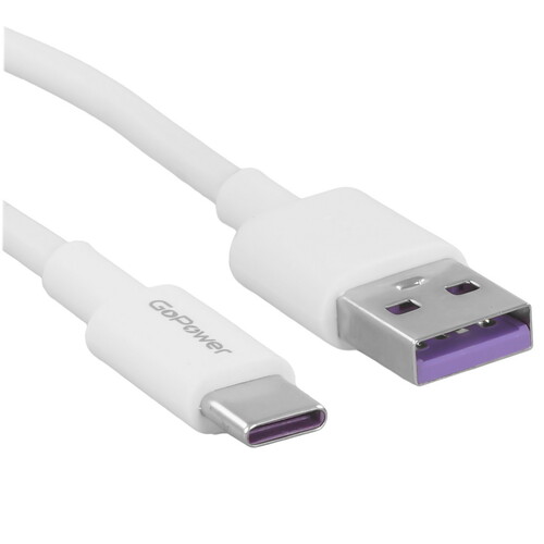 Купить Кабель круглый GoPower USB Type-C - USB 2.0 Type-A белый 1 м  9183108. Характеристики, отзывы и цены в Донецке