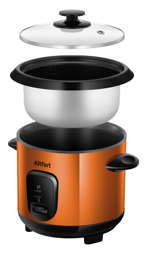 Купить Рисоварка Kitfort КТ-232 оранжевый  9285157. Характеристики, отзывы и цены в Донецке