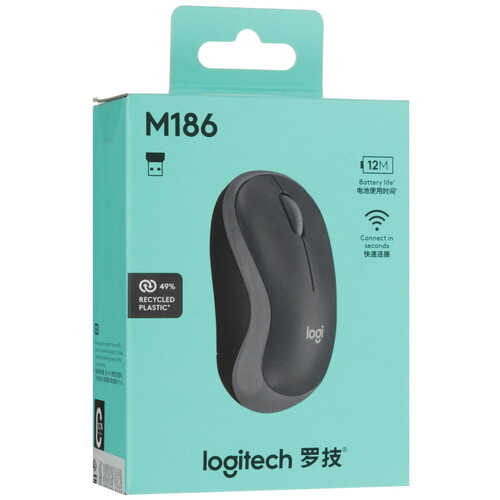 Купить Мышь беспроводная Logitech M186  5600221. Характеристики, отзывы и цены в Донецке