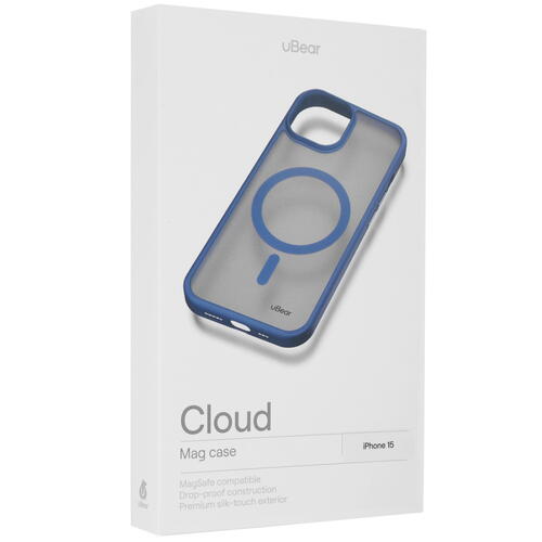 Купить Накладка  uBear Cloud Mag Case для Apple iPhone 15 синий  5460616. Характеристики, отзывы и цены в Донецке