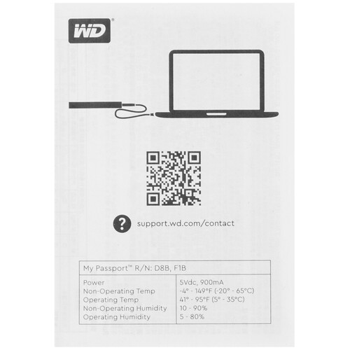 Купить 4 ТБ Внешний HDD WD My Passport  5433294. Характеристики, отзывы и цены в Донецке