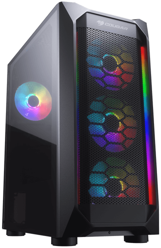 Купить Корпус Cougar MX410 Mesh-G RGB [CGR-5VM6B-MESH-G-RGB] черный  1659125. Характеристики, отзывы и цены в Донецке