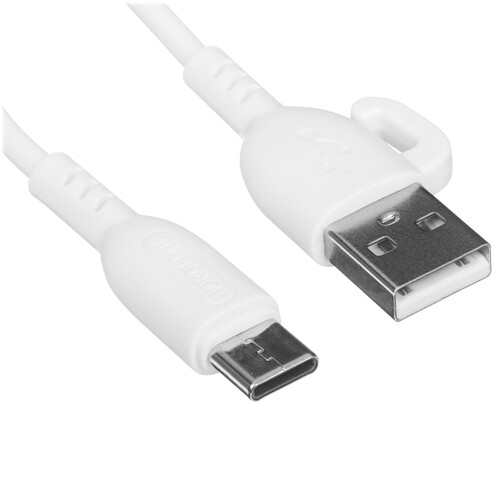 Купить Кабель круглый Borofone USB Type-C - USB 2.0 Type-A белый 1 м  5475024. Характеристики, отзывы и цены в Донецке