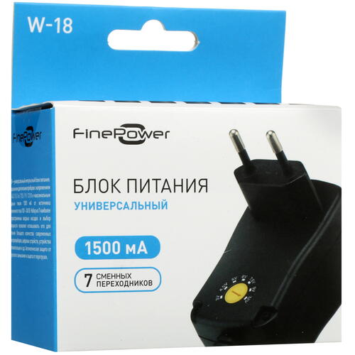 Купить Адаптер питания сетевой FinePower W-18  4887020. Характеристики, отзывы и цены в Донецке