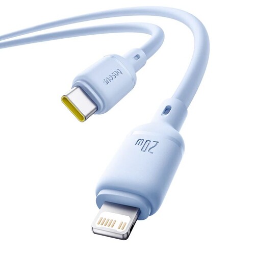 Купить Кабель круглый Baseus Lightning 8-pin - USB Type-C голубой 1 м  5627467. Характеристики, отзывы и цены в Донецке