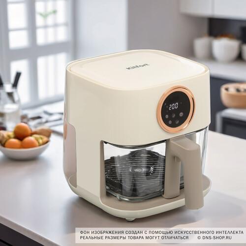 Купить Аэрогриль Kitfort КТ-2258 бежевый  9231646. Характеристики, отзывы и цены в Донецке