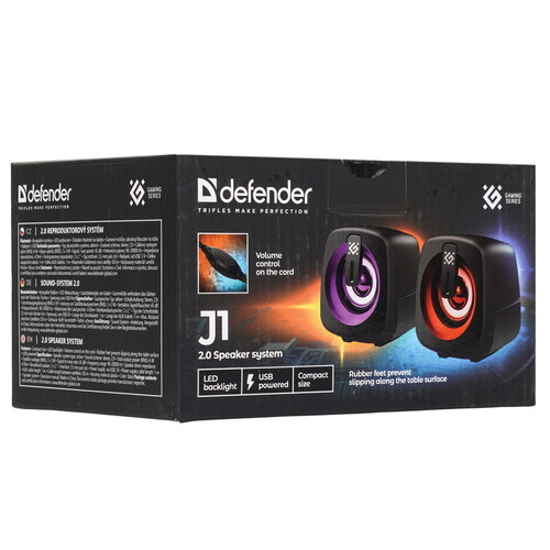 Купить Колонки Defender J1 черный  9204191. Характеристики, отзывы и цены в Донецке
