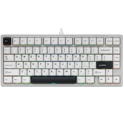 Купить Клавиатура  проводная + беспроводная WOBKEY Rainy75 Pro цвет серебристый  5650070. Характеристики, отзывы и цены в Донецке
