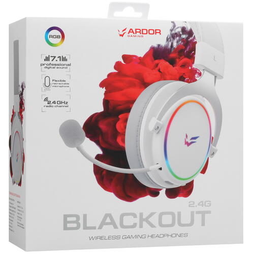 Купить Беспроводные/проводные наушники ARDOR GAMING Blackout 2.4G белый  5075188. Характеристики, отзывы и цены в Донецке