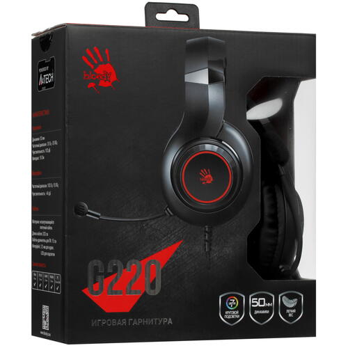 Купить Проводные наушники A4Tech Bloody G220 черный 2021  4812208. Характеристики, отзывы и цены в Донецке