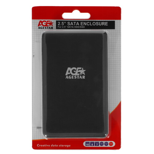 Купить 2.5" Внешний бокс AgeStar 3UBCP3C  5366180. Характеристики, отзывы и цены в Донецке