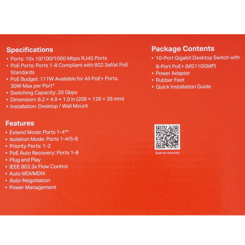 Купить Коммутатор Mercusys MS110GMP  5628958. Характеристики, отзывы и цены в Донецке