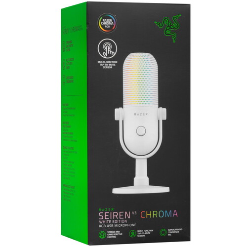 Купить Микрофон Razer Seiren V3 Chroma белый  5619575. Характеристики, отзывы и цены в Донецке