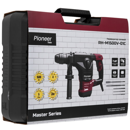 Купить Перфоратор Pioneer RH-M1500V-01C  9297419. Характеристики, отзывы и цены в Донецке