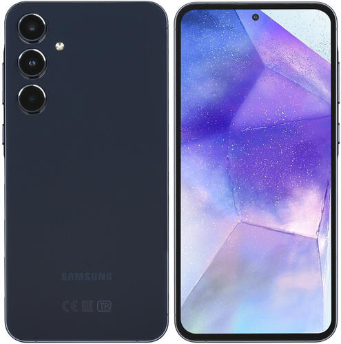 Купить 6.6" Смартфон Samsung Galaxy A55 256 ГБ синий  5460187. Характеристики, отзывы и цены в Донецке