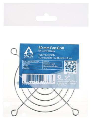 Купить Решетка для вентилятора Arctic Cooling 80 Fan Grill серебристый  1169203. Характеристики, отзывы и цены в Донецке