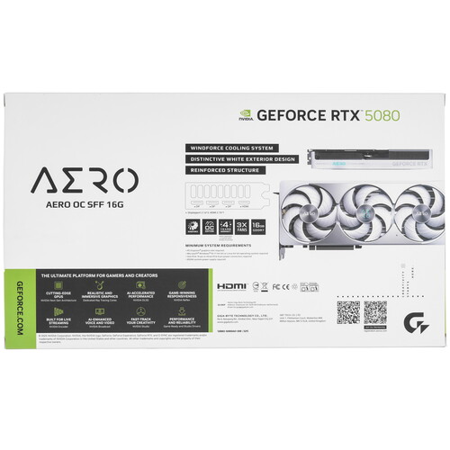 Купить Видеокарта GIGABYTE GeForce RTX 5080 AERO OC SFF  5612399. Характеристики, отзывы и цены в Донецке