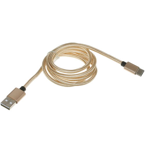 Купить Кабель круглый DEXP USB Type-C - USB 2.0 Type-A золотистый 1 м  4834173. Характеристики, отзывы и цены в Донецке