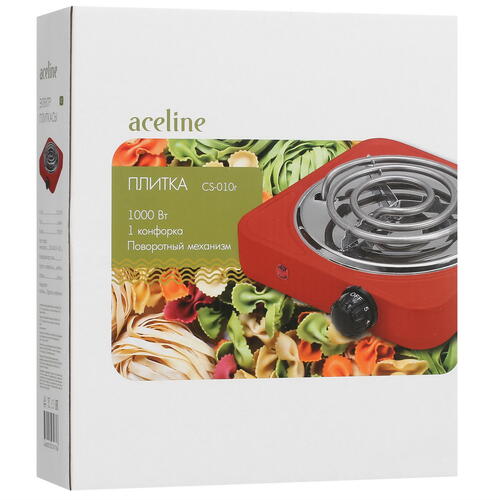 Купить Плита компактная электрическая Aceline CS-010r красный  5414638. Характеристики, отзывы и цены в Донецке