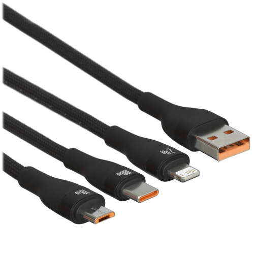 Купить Кабель круглый Baseus Lightning 8-pin, micro USB, USB Type-C - USB 2.0 Type-A черный 1.2 м  9167178. Характеристики, отзывы и цены в Донецке