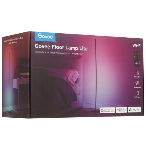 Купить Светильник напольный Govee RGBICW Smart Corner Floor Lamp черный  5647452. Характеристики, отзывы и цены в Донецке