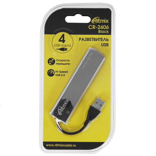 Купить USB-разветвитель Ritmix CR-2406  1326602. Характеристики, отзывы и цены в Донецке