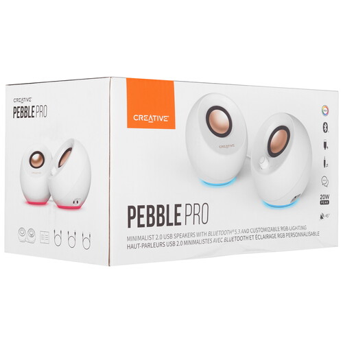 Купить Колонки Creative PEBBLE PRO белый  5613776. Характеристики, отзывы и цены в Донецке