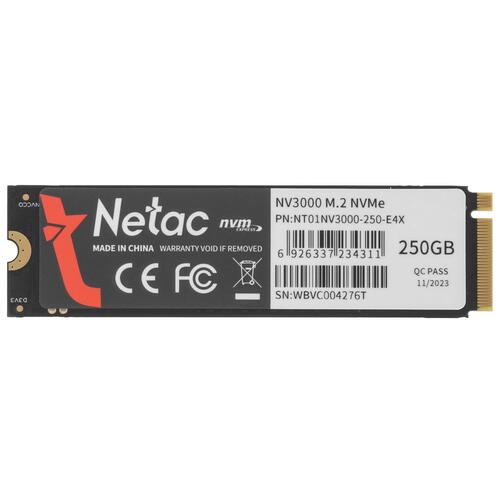 Купить 250 ГБ M.2 NVMe накопитель Netac NV3000 [NT01NV3000-250-E4X]  5369984. Характеристики, отзывы и цены в Донецке