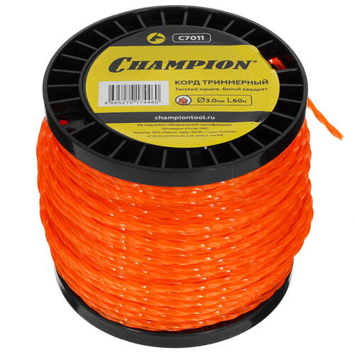 Купить Леска для триммеров Champion Twisted Square C7011  1216086. Характеристики, отзывы и цены в Донецке