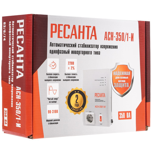 Купить Стабилизатор напряжения Ресанта АСН-350/1-И  9246248. Характеристики, отзывы и цены в Донецке