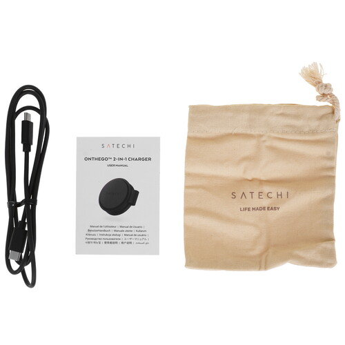 Купить Беспроводное зарядное устройство Satechi OntheGo 2-in-1 Charger черный  9289904. Характеристики, отзывы и цены в Донецке