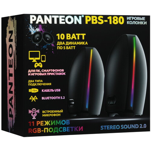 Купить Колонки Panteon PBS-180 черный  9174260. Характеристики, отзывы и цены в Донецке
