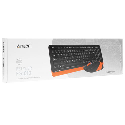 Купить Клавиатура+мышь беспроводная   A4Tech Fstyler FG1010 черный  1395912. Характеристики, отзывы и цены в Донецке