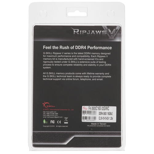 Купить Оперативная память G.Skill Ripjaws V [F4-3600C16D-32GVKC] 32 ГБ  1651707. Характеристики, отзывы и цены в Донецке