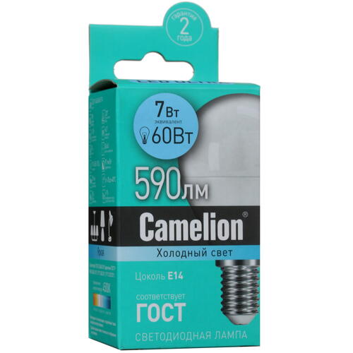 Купить Лампа светодиодная Camelion LED7-G45/845/E14  5324767. Характеристики, отзывы и цены в Донецке