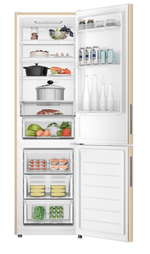 Купить Холодильник с морозильником   Haier CEF538CGG золотистый  9291527. Характеристики, отзывы и цены в Донецке