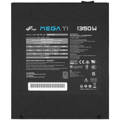 Купить Блок питания FSP MEGA TI 1350W  черный  5632184. Характеристики, отзывы и цены в Донецке