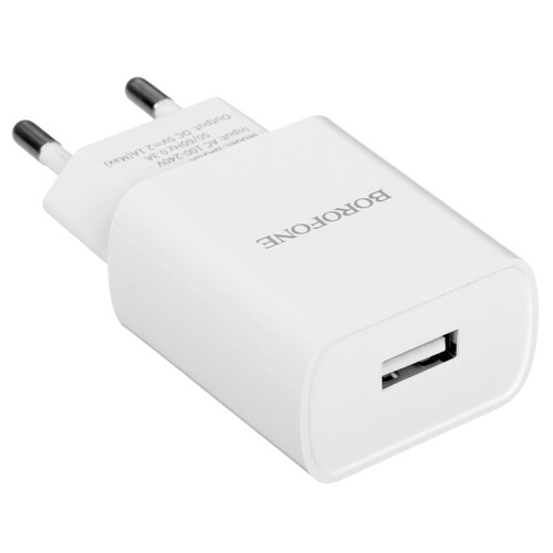 Купить Сетевое зарядное устройство Borofone BA20A Sharp белый  5367573. Характеристики, отзывы и цены в Донецке