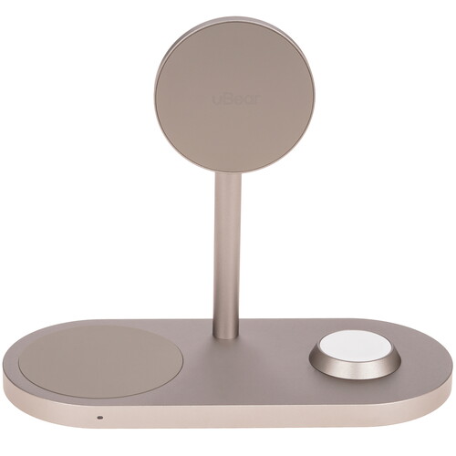 Купить Беспроводное зарядное устройство uBear Stage Pro 3-in-1 бежевый  9240478. Характеристики, отзывы и цены в Донецке