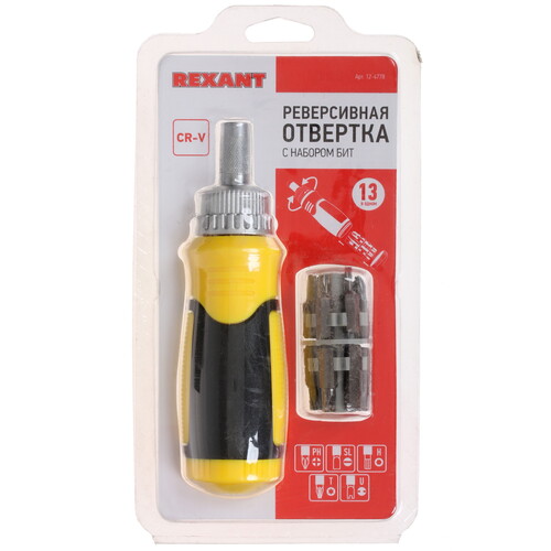 Купить Отвертка с насадками/битами Rexant 12-4778  5300478. Характеристики, отзывы и цены в Донецке