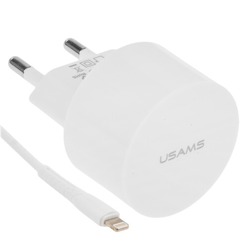 Купить Сетевое зарядное устройство USAMS T20 белый  5480356. Характеристики, отзывы и цены в Донецке