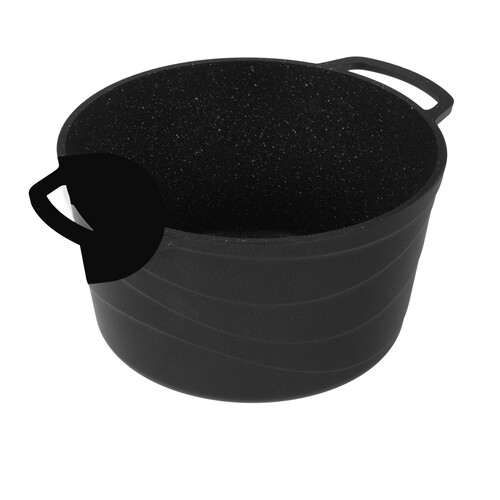 Купить Кастрюля НМП Литая Каменная 186650 5 л 24 см черный  9149670. Характеристики, отзывы и цены в Донецке