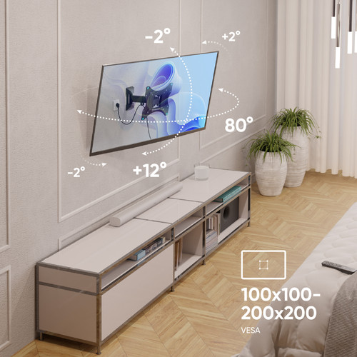 Купить Кронштейн для ТВ ONKRON NP24 черный  4830292. Характеристики, отзывы и цены в Донецке