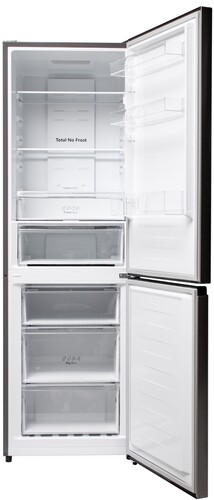 Купить Холодильник с морозильником   HOLBERG HRB 1854NDS серебристый  9314227. Характеристики, отзывы и цены в Донецке