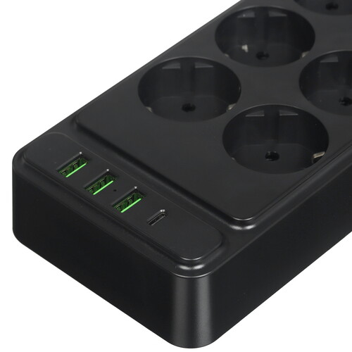 Купить Сетевой фильтр AGNI TP-FS4U8E-PD черный  9289299. Характеристики, отзывы и цены в Донецке