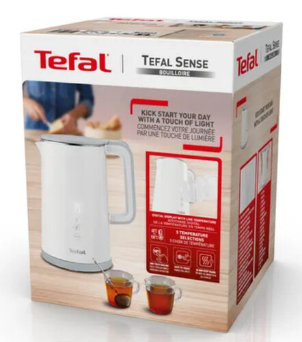 Купить Электрочайник Tefal Sense KO693110 белый  5604327. Характеристики, отзывы и цены в Донецке