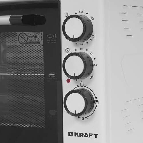 Купить Мини-печь Kraft KF-MO 3800 W белый  5083459. Характеристики, отзывы и цены в Донецке