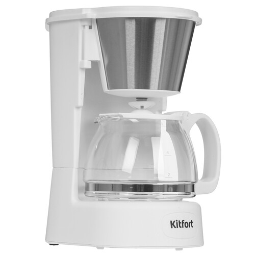 Купить Кофеварка капельная Kitfort КТ-7631 белый  9238737. Характеристики, отзывы и цены в Донецке