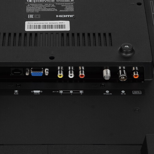 Купить 43" (109 см) Телевизор Topdevice TDTV43CS08U черный  9239248. Характеристики, отзывы и цены в Донецке